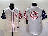Men's New York Yankees Team Big Logo White American Style Limited Stitched Jersey,baseball caps,new era cap wholesale,wholesale hats